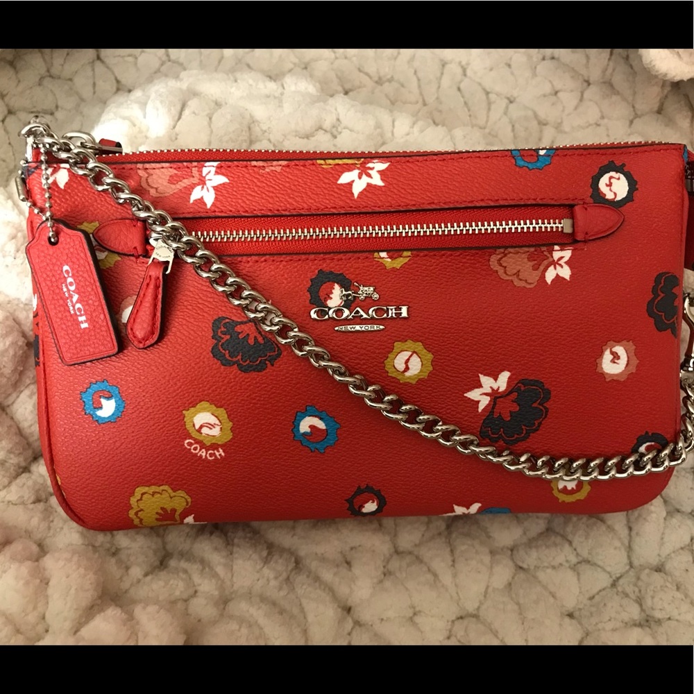 Coach Wristlet Orange/Red